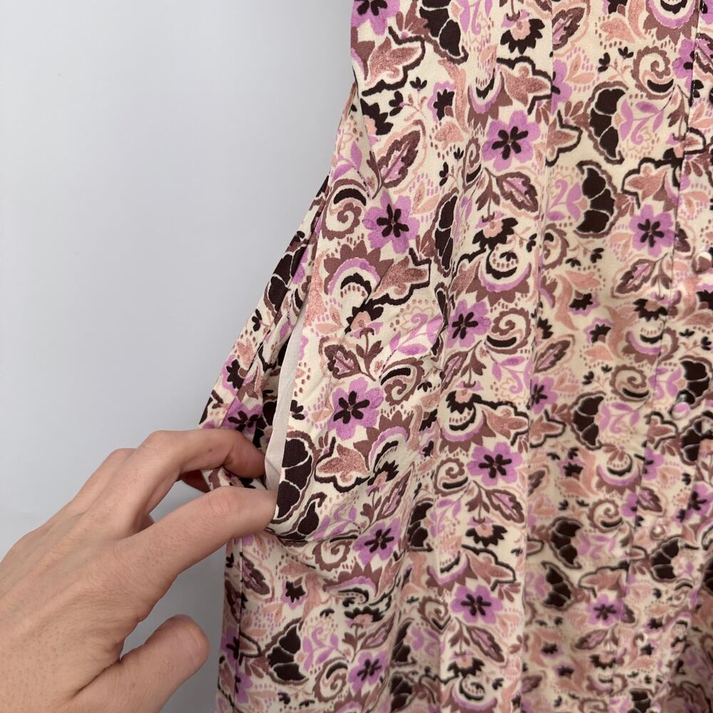 Z SUPPLY x EVEREVE NWT Angel Eyes Toile Floral Print Midi Dress // XS - Picture 8 of 16